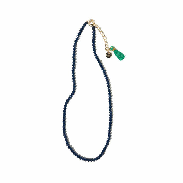 Mykonos crystal necklace with tassel