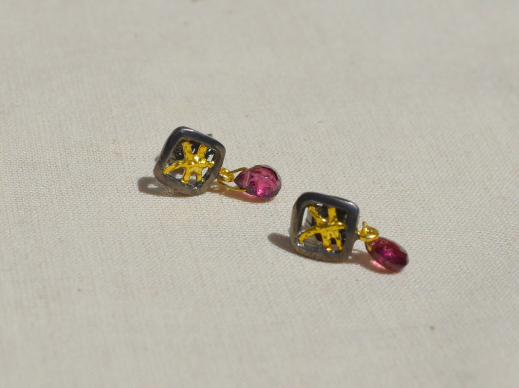 gold filigree earrings