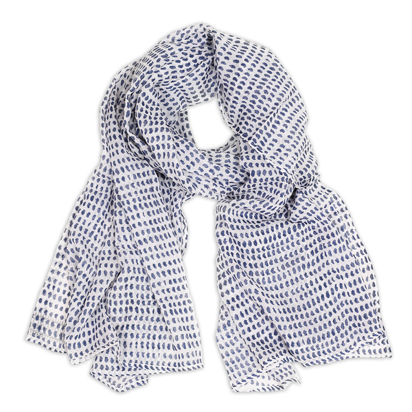Navy Dot Scarf