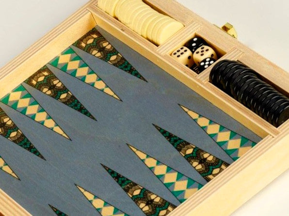Deco Teal Backgammon Set